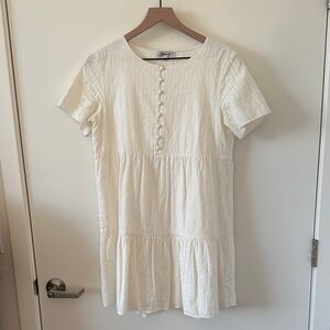 Madewell Cream Button-Up Dress